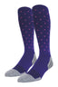 SkinDocSocks Compression Socks (15-20mmHg) - PURPLE/PINK DOTS